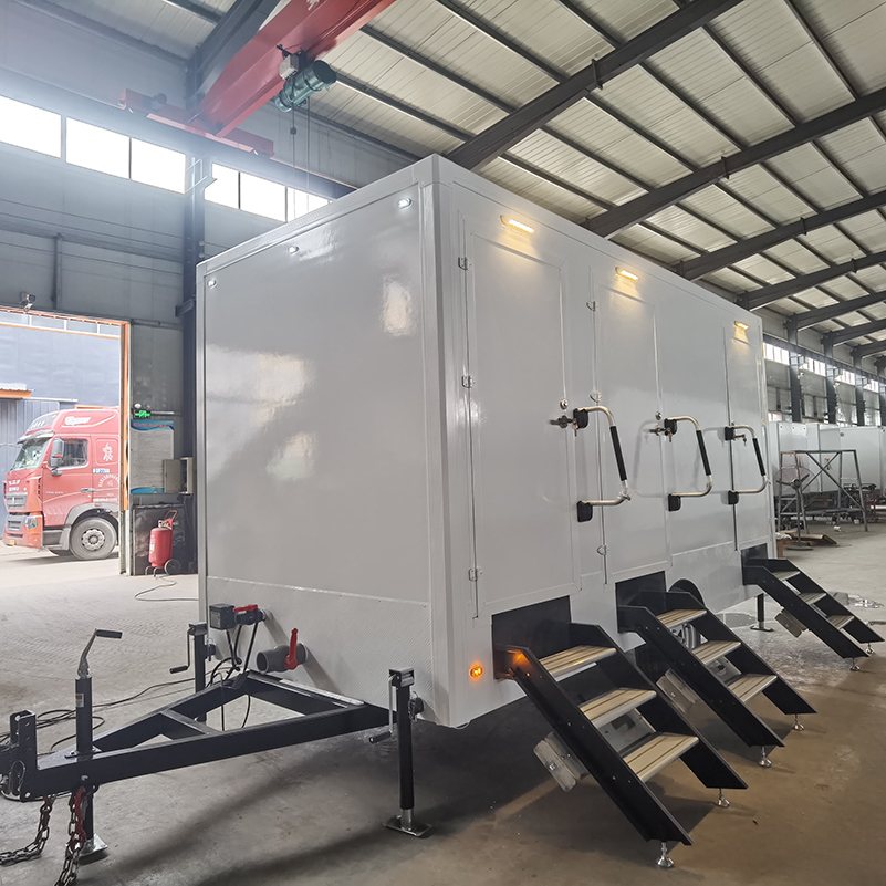 3-Door Mobile Toilet Trailer