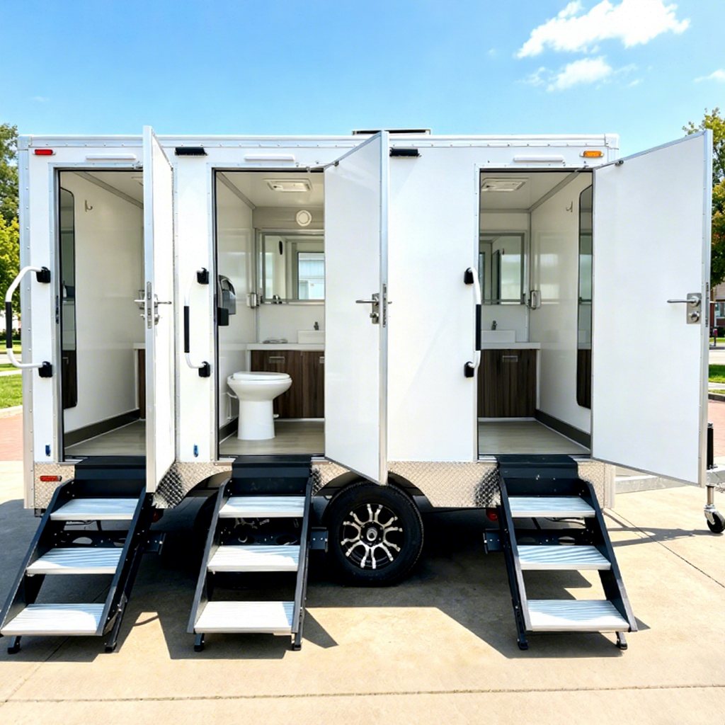 3-Stall Luxury VIP Toilet Trailer